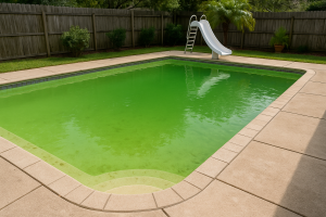 picture dirty residential pool